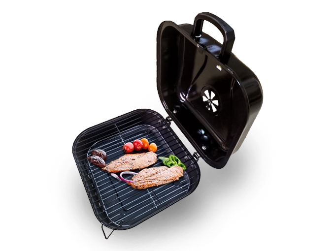 Small portable outdoor carbon barbecue oven